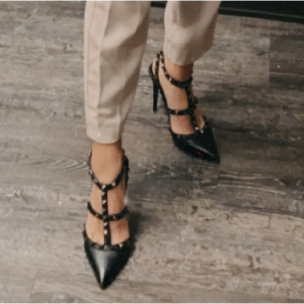 valentino garavani noir rockstud pumps 100mm - Picture 9 of 12